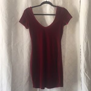 Burgundy Mini Dress